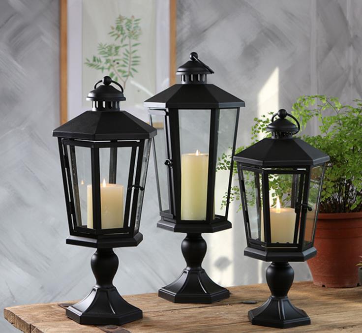 Home Decoration use Pedestal Lantern Decorative Candle Lantern